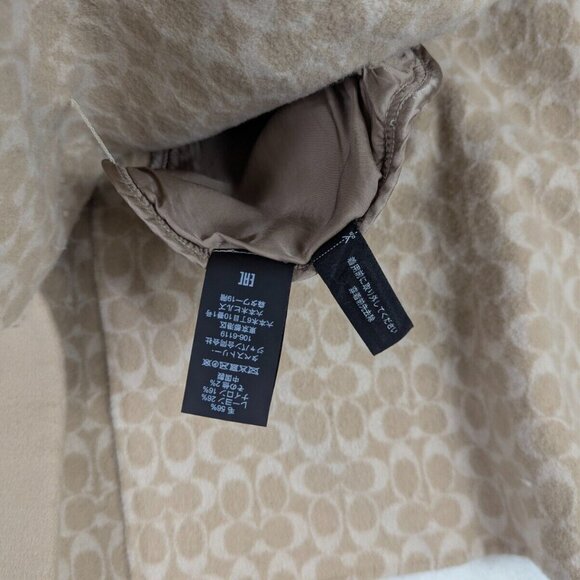 Coach Women's M/L Cream Wool Blend Poncho Cape Jacket Coat *NO BELT - Picture 6 of 11